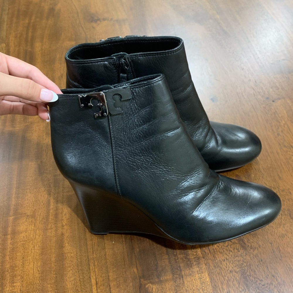Tory Burch Lowell Women Ankle Wedge Booties